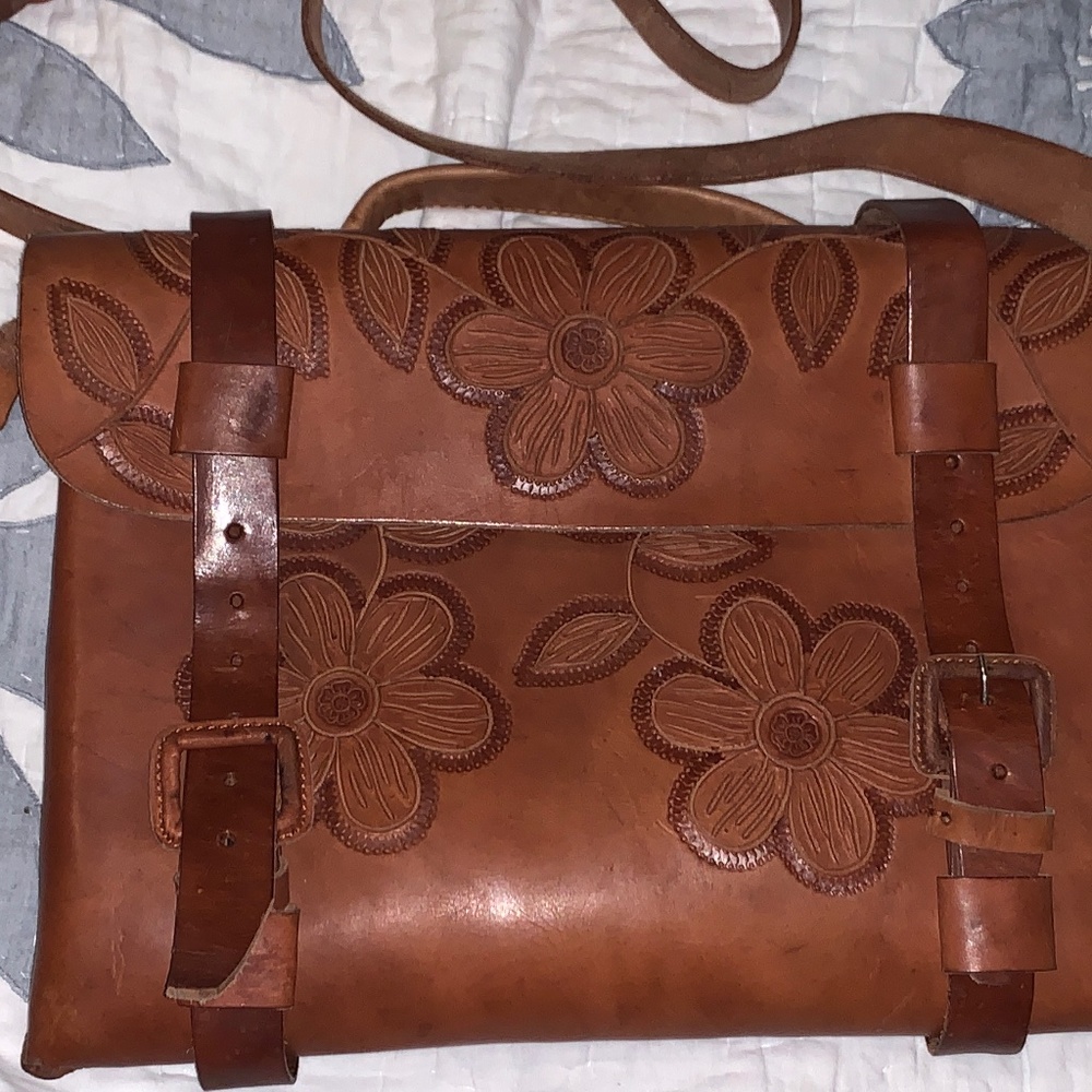 🇲🇽 Authentic Artisan Handmade Mexican Leather Embossed Briefcase 💼